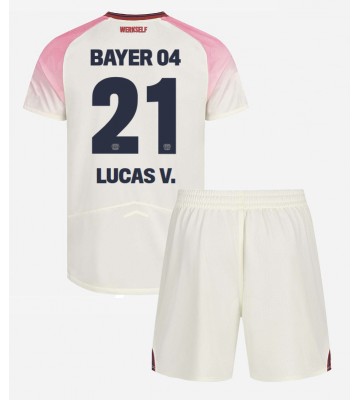 Bayer Leverkusen Lucas Vazquez #21 Udebanetrøje Børn 2025-26 Kortærmet (+ Korte bukser)